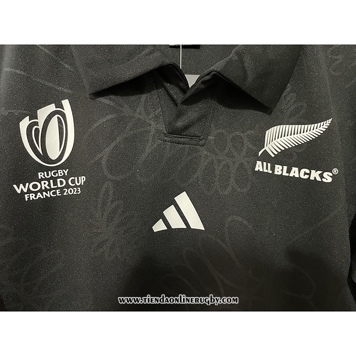 Camiseta Nueva Zelandia All Blacks Rugby 2023 World Cup Local